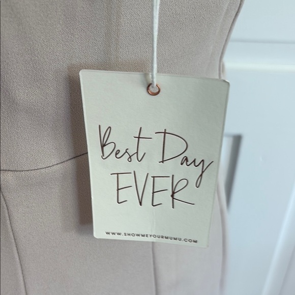 Show Me Your Mumu Weddings Elegant Beige Maxi Dress Size Medium - Picture 4 of 6